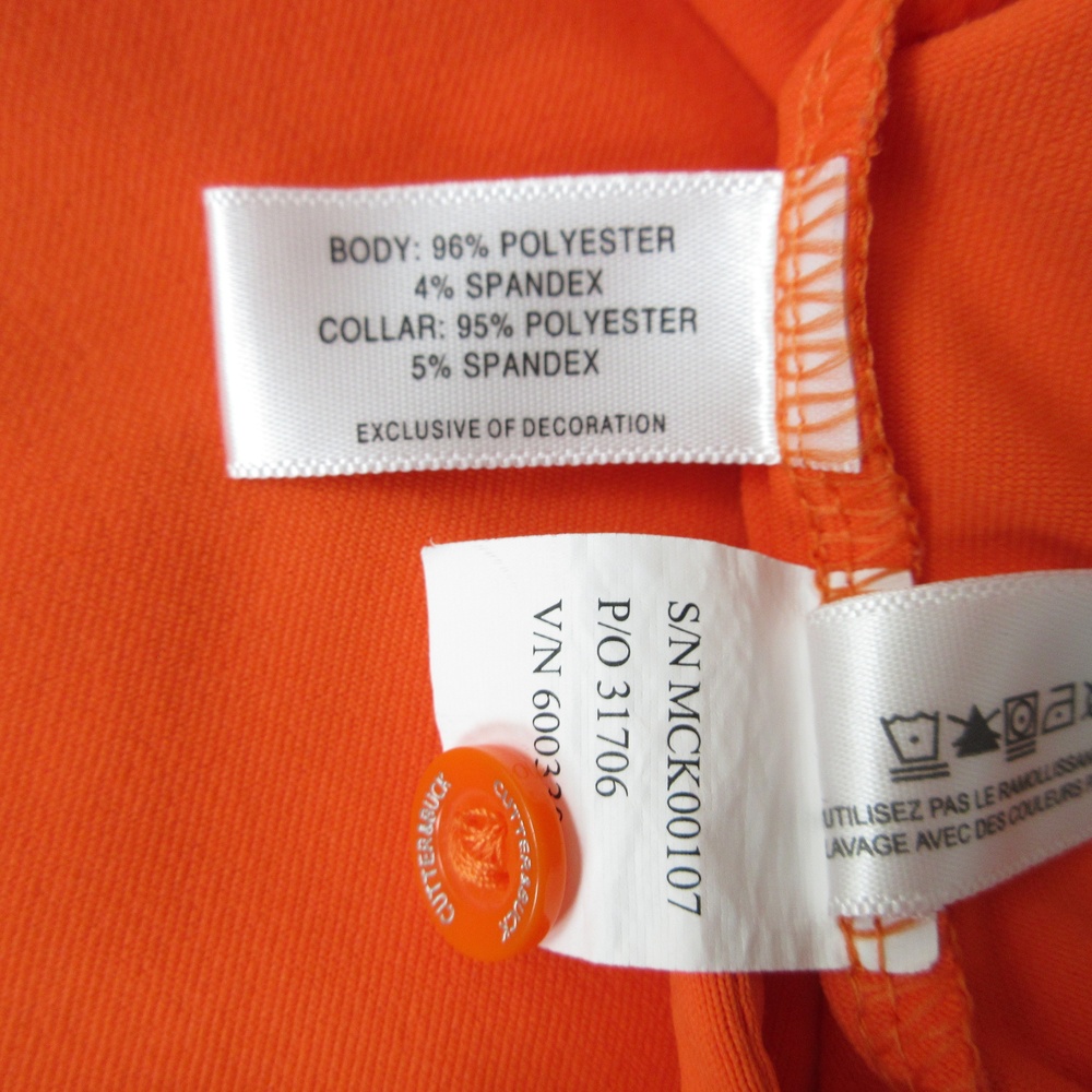 Cutter & Buck Polo Shirt Mens Size XL Orange Auburn Logo Athletic Collegiate - Picture 8 of 9